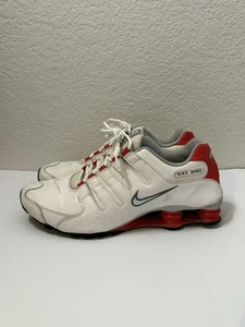 Nike Shox NZ Blanco Rojo Gris Para Hombres Talla 11 Zapatos Informales Tenis 378341-150 - Imagen 1 de 8