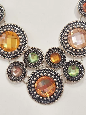 Premier Designs «шифон» нагрудник ожерелье соединительные круги граненые кабошоны - Изображение 1 из 4