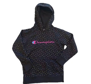 Girls Champion Hoodie Dots Confetti Colorful Sz Medium - Picture 1 of 4