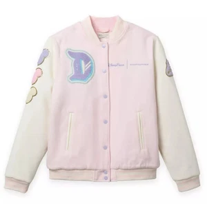 Disneyland Logo Varsity Jacket for Women by Stoney Clover Lane Pink (XL) NEW - Picture 1 of 1