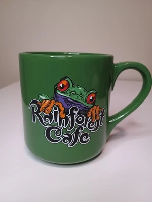 Rainforest Café XL Grande Rana Verde Té Taza de Café Cha! Cha! 16 onzas 1999 Foto 1 de 4