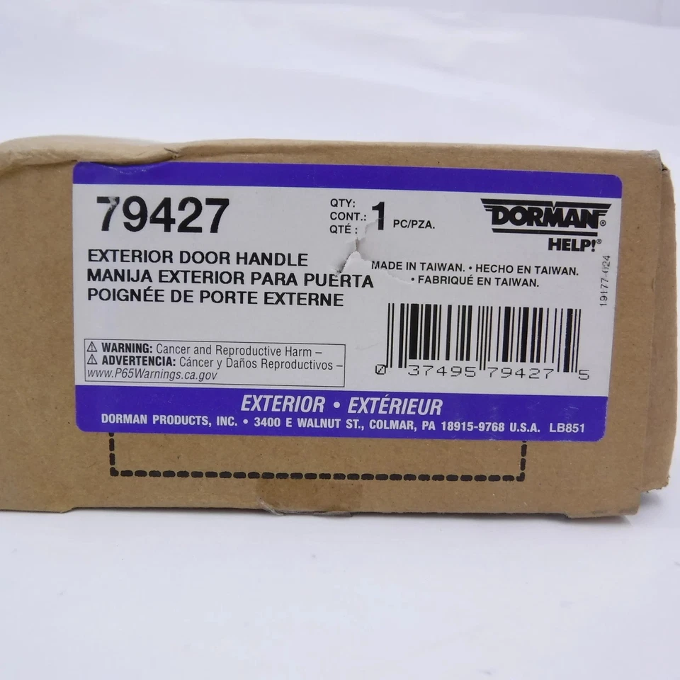 Manija de puerta exterior delantera de pasajero Dorman 79427 para Toyota Camry 1997-2001 Foto 1 de 3