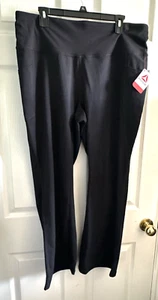 Reebok Black Yoga Pants Leggings Women's Lux 3X Workout Stretch Activewear - Picture 1 of 11