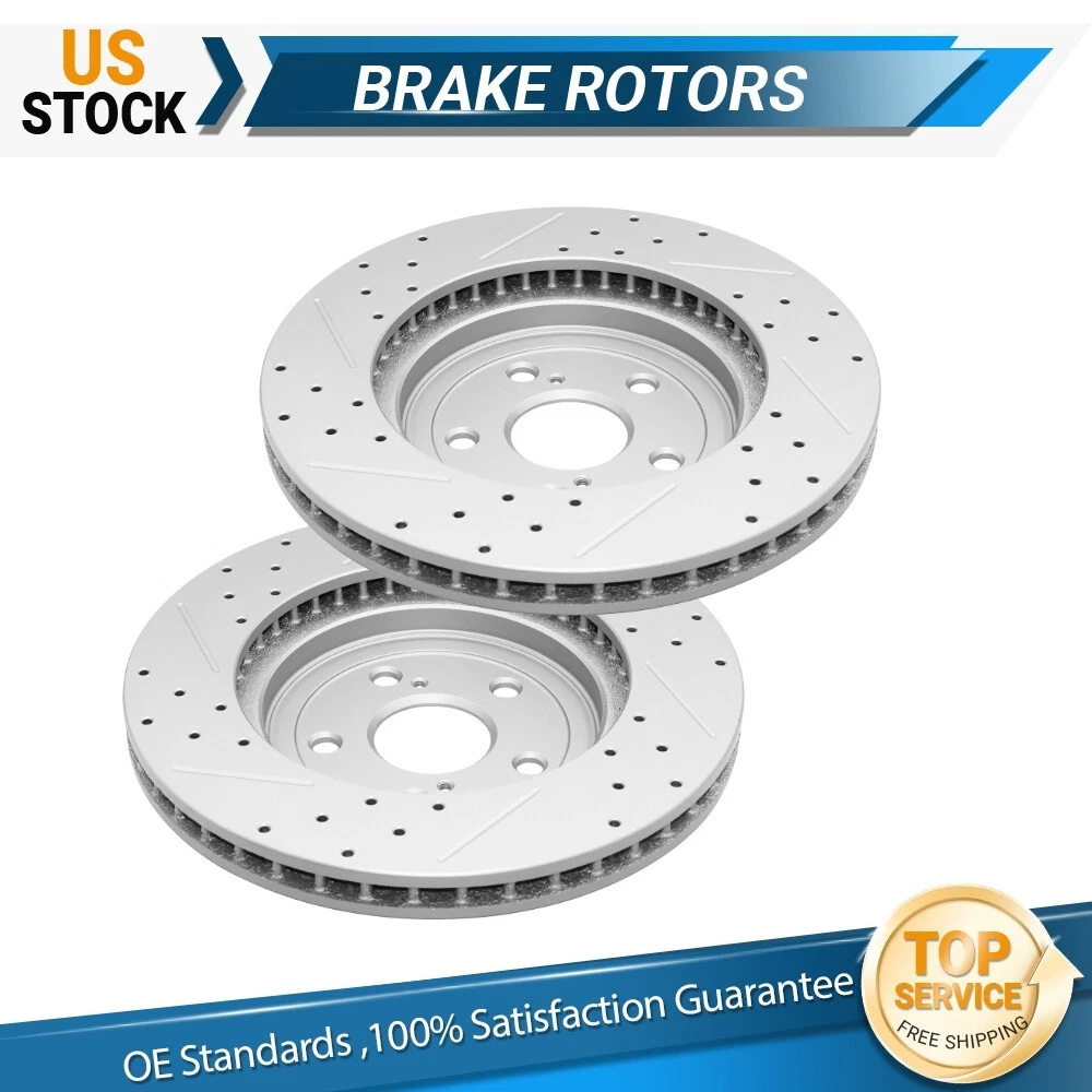 Kit Discos Perforados Pastillas Cerámica Highlander Kit De Frenos Delanteros: Discos Perforados Y Pastillas De Cerámica Para Lexus RX Y Toyota Highlander Frenos Delanteros Toyota Highlander