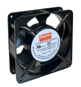 DAYTON 4WT46 AC AXIAL FAN 115VAC 115CFM SQUARE BLACK OEM NSNP - Picture 1 of 3