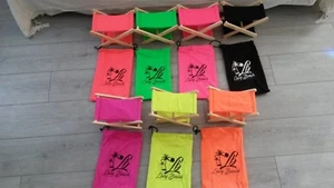 Repose tête pliant bois plage été 7 couleurs différentes +housse ☆☆VENDEUR PRO☆☆ - Picture 1 of 32