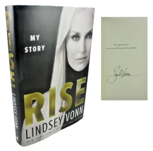 RISE Lindsey Vonn ✎ SIGNED ✎ 1st Edition Specially Bound Book NEW Olympic Skiing - Picture 1 of 3