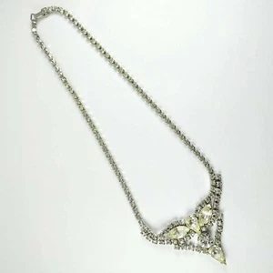 Vintage Kramer 15-1/2" Strass Latz Halsband Halsband Halskette - Bild 1 von 5