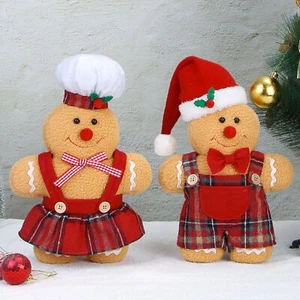 Gingerbread Man Plush Toys Stuffed Toys Plush Gingerbread Man Christmas Doll - Picture 1 of 13