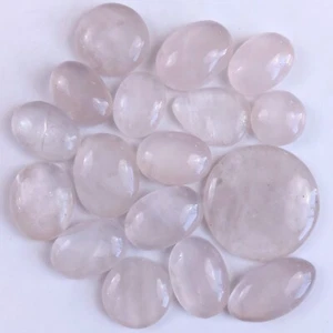 Lote de 17 piedras preciosas cabujón sueltas de cuarzo rosa natural de 1011 quilates 47x47 20x20 mm #1275 - Imagen 1 de 5