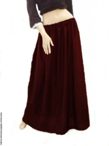 Long Wine Victorian / Edwardian Skirt - Custom Made Choose Length + Waist - Picture 1 of 1