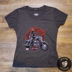 Camiseta de mujer Harley Davidson Marvel Black Widow Cowboy Austin, Texas - pequeña - Imagen 1 de 7