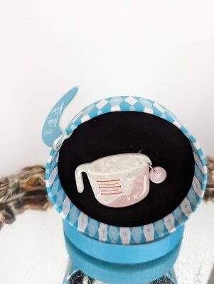 Erstwilder Measure Twice Pour Once Measuring Cup  Resin Brooch Vintage Kitchen - Image 1 of 4