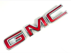 GMC 20-23 Acadia 21-22 Canyon 21-24 Terrain red Chrome Front Grille Emblem OEM - Picture 1 of 8