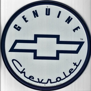 Plaque métal CHEVROLET GENUINE - 30 CM - Picture 1 of 1