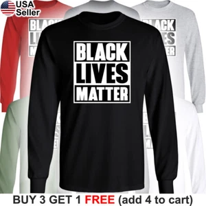 Camiseta Larga Black Lives Matter BLM I Can't Breathe Equality Derechos Civiles Hombres - Imagen 1 de 16