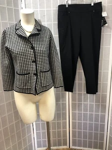 Kate Hill/ Counterparts, Women, Suit, New Pant/jacket, Black/ White, Size M.: - Picture 1 of 11
