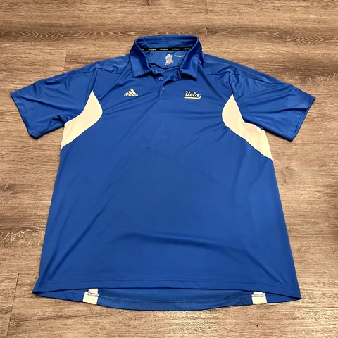 Adidas UCLA Polo Shirt Mens Extra Large Blue Climalite Adizero Jersey Adult Cover