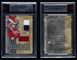 2006-07 ITG Ultimate Memorabilia 7th Edition Double Silver /25 Patrick Roy HOF