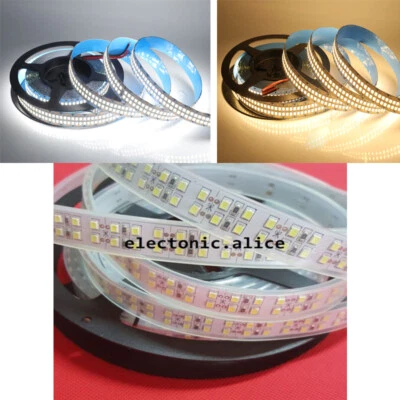 DC 12V Double Row 5m 2835 SMD 1200Leds  led flexible holiday light strip white - Image 1 of 4