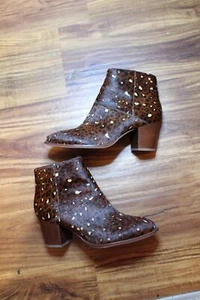 Madewell Kalbshaar Leopard Gepard Punkte Stiefeletten Größe 6,5 - Bild 1 von 8
