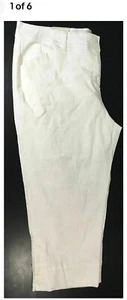 Charter Club Women Denim Capri pants Classic Fit Tummy Slimming SZ 16 White Wash - Picture 1 of 7