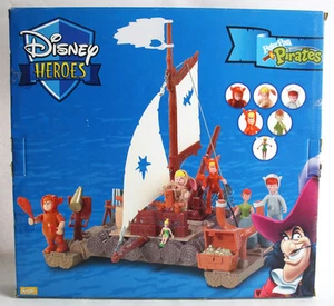 MUY RARO 2004 DISNEY HEROES PETER PAN PIRATAS BALSA DE MADERA FAMOSA ESPAÑA ¡NUEVO! - Imagen 1 de 5