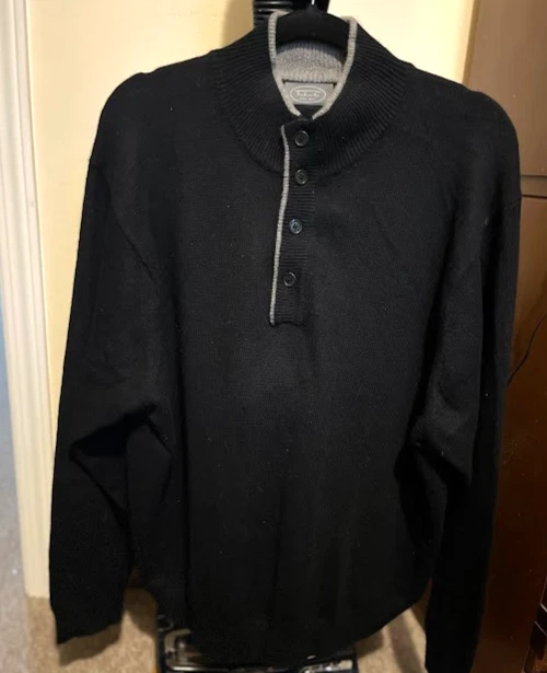 Men's TALBOTS Long Sleeve Cotton-Blend 4 Button SWEATER - Sz XL - Excell Cond - Image 1 of 4