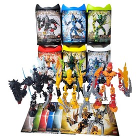LEGO Bionicle Lot Glatorian Legends (8984-8989) Canisters & Instructions
