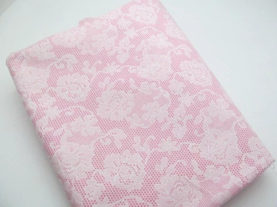 JoAnn Fabrics Delicate Lace Rose Pink Cotton Blend Quilting Fabric 56 x 44 - Image 1 of 4