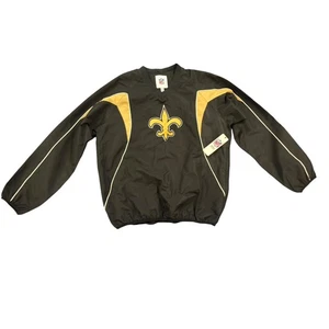 NWT Saints NFL V-Neck Side Zip Pullover Jacket Men’s Large - Picture 1 of 6