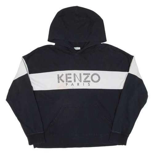 Felpa nera con cappuccio donna KENZO XL