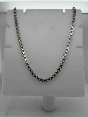 Collar 100% Auténtico Tiffany & Co. Plata Esterlina Caja Veneciana Cadena 18" Foto 1 de 4