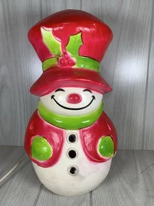 Molde soplado Mr. Jolly George 13” Navidad muñeco de nieve Union productos de colección EE. UU. - Imagen 1 de 8