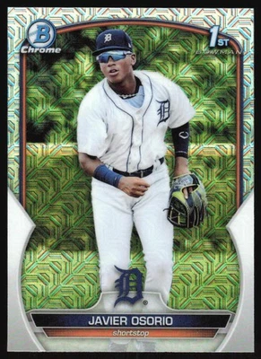 2023 Bowman Chrome Javier Osorio #BCP-4 Mega Box Mojo Refractor Tigers - Image 1 of 2