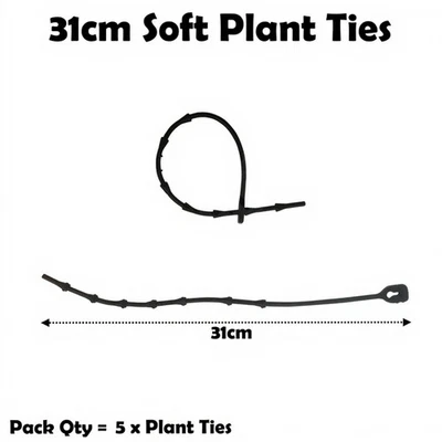 OAKLAND GARDENS Cravatte per piante da giardino super morbide 31 cm arbusti flessibili albero gomma frutta quantità = 5