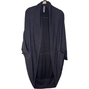 Athleta Black 3/4 Dolman Sleeve Slouchy Open Front Cardigan size xxs/xs - Picture 1 of 6
