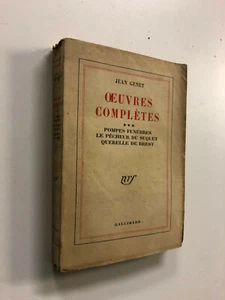 Oeuvres Completes by Jean Genet - Pub: Gallimard - 1953 - Paperback Book - Picture 1 of 1