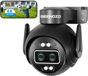 Telecamera 4K WiFi esterna doppio obiettivo 355° PTZ 2.4/5GHz Audio Bidirezional - Foto 1 di 9