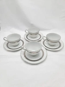 Piattini tazze da tè Harmony House Candleglow 4 di ciascuno 3644 Fine China Made in Japan - Foto 1 di 23