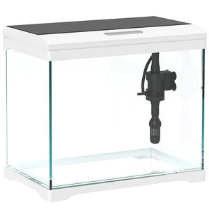 17L Fischtank Aquarium Desktop mit LED-Beleuchtung Filtersystem Wasserpumpe Weiß - Bild 1 von 8