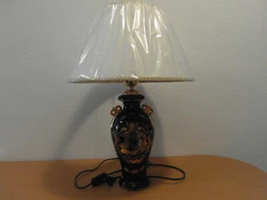 Vasenlampe Tischlampe Feinstes China Porzellan kobalt blau Goldmotiven UVP 299€ - Bild 1 von 11