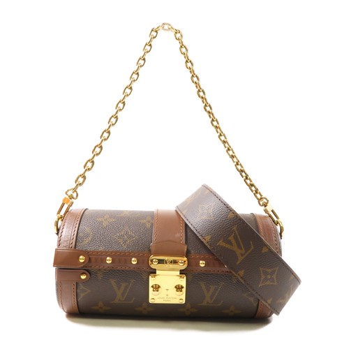 LOUIS VUITTON（LV） Borsa a tracolla Louis Vuitton LV GHW Papillon baule 2 vie M57835 monogramma marrone