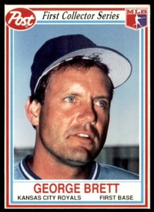 1990 Post cereal George Brett Kansas City Royals #4