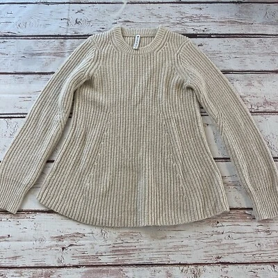 Suéter Pullover Athleta Sierra Cuello Redondo Columpio Coco Crema Marfil Talla Pequeña Foto 1 de 4