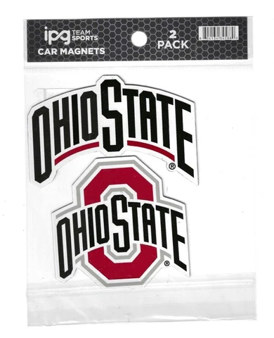 OSU The OHIO STATE 2 pack Car Magnet Set NEW GO BUCKS! Cover
