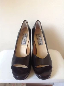 LADIES OFFICE BLACK PEEP TOE STILETTOS SIZE 5 - Picture 1 of 4
