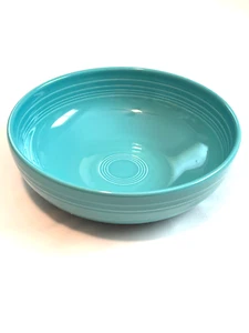 Vintage Homer Laughlin Turchese Fiesta-Ware grande ciotola servizio bistrot 9 1/4" x 3" - Foto 1 di 7