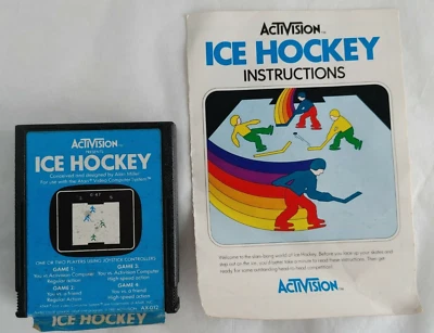 Vintage 1981 Activision Ice Hockey With Instructions for Atari 2600 #17239 - Image 1 of 4