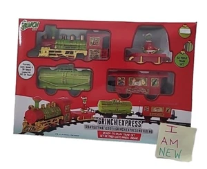 Dr. Seuss The Grinch Express Ready to Play Train Set 12 Piece Christmas Holiday - Picture 1 of 21